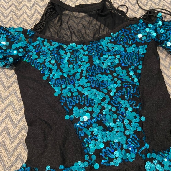 A Wish Come True Dance Costume Me & You with Blue Sequined Detailing - Picture 9 of 12